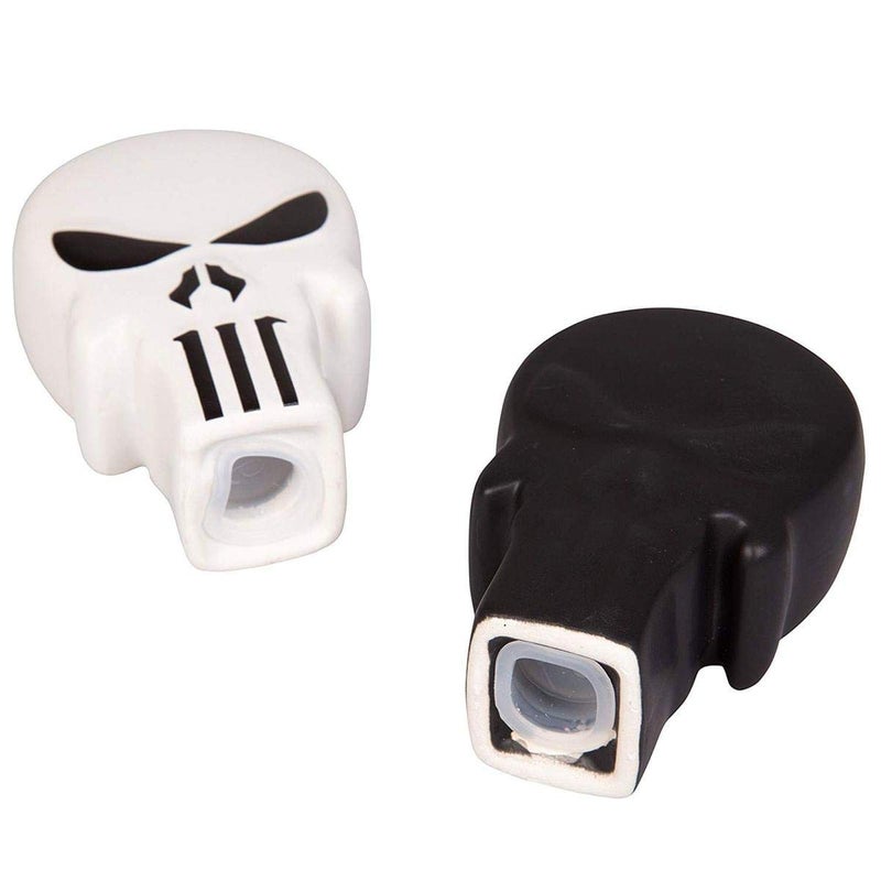 Seven20 Marvel Punisher Ceramic Salt and Pepper Shakers - Black and White Punisher Skull Logo Design - 3"h - Image 2